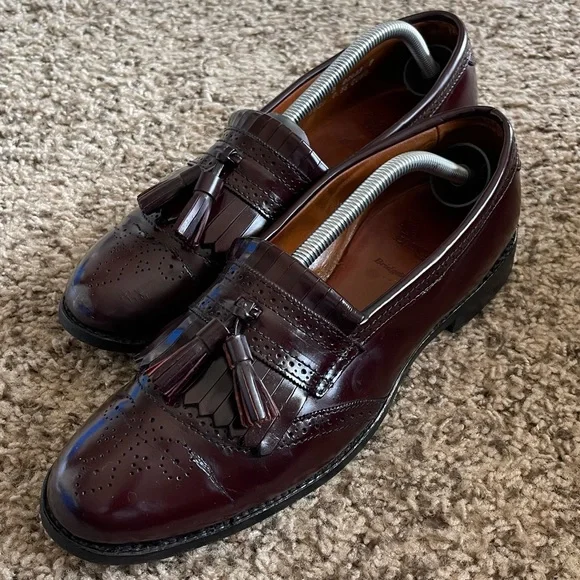 Allen Edmond Bridgeton Burgundy Shoes Size 11 s-l400.jpg main image 2